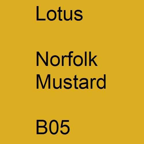 Lotus, Norfolk Mustard, B05.